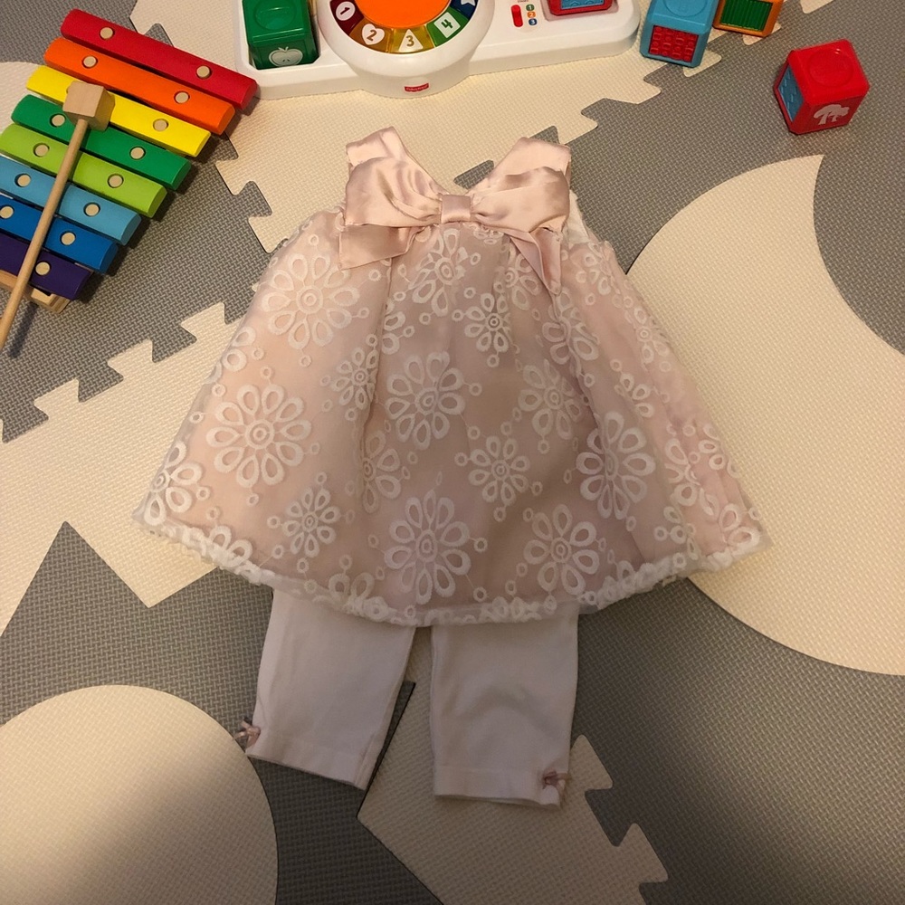 Miniclasix Bow Tunic and Leggings Set
